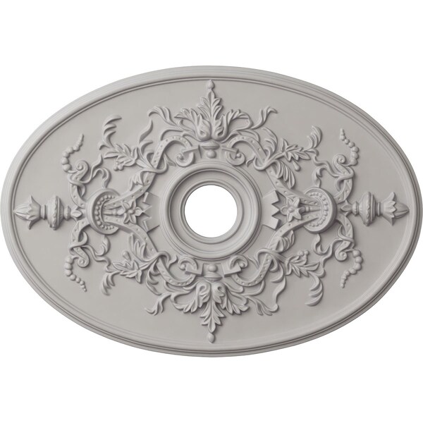 Ekena Millwork Alexa Medallion (Canopies up to 5 5/8"), 30 3/4"W x 21 1/4"H x 3 7/8"ID x 1 5/8"P, Ultra Pure White CM21X30ALUWF - main